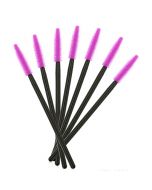 50PCS Disposable Eyelashes Brushes Silicone Wands Lashes Makeup Mascara Brushes - Purple