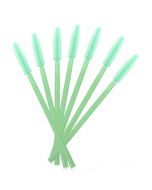 50PCS Disposable Eyelashes Brushes Silicone Wands Lashes Makeup Mascara Brushes - Green