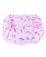 Portable Makeup Drawstring Bags Storage Travel Pouch Cosmetic Bag - Pink