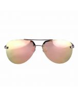 Aluminum Frame Polarized Sunglasses Mens Driving Glasses Outdoor Sports Goggles Eyewear - Pink