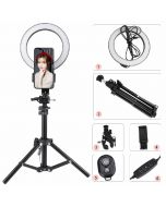 20cm LED Ring Light Dimmable Lighting Kit Phone Selfie Tripod Makeup Light for Youtube Live Stream Live