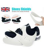Shoe Trainer Protector Reusable Anti Crease Sneaker Shields Toe Box Decreaser for Men UK 7-12 - White