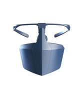 Protective Face Shield Filter Mask Anti-droplets Anti-splash Dust Reusable Isolation Mask - Blue