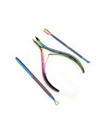 Stainless Steel Manicure Tools Cuticle Nippers and Pusher Cuticle Cutter Remover with Scissors for Dead Skin - Symphony