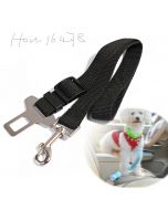 Dog Safety Seat Belt For Car Van Lock Adjustable Pet Lead - Black