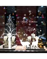 DIY Lovely Christmas Windbell Wall Sticker Art Decal Mural Glasses Wall Sticker - elk