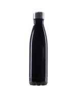 500ML Stainless Thermos Cola Shaped Double Wall Vacuum Water Bottle Flask - Glossy Black