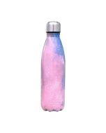 500ML Portable Stainless Steel Water Flask Starry Sky Pattern Double Wall Vacuum Insulated Bottle - Pink Star
