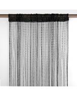 String Curtains Net Fringe Blind Panel Door Tassel Fly Screen Windows Divider 100x200cm - Black