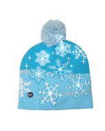Christmas LED Light Winter Warm Beanie Cap New Year Party Santa Knitted Hat Decoration for Kid Adult - Snowflake
