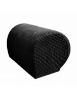 1 Pair of Polar Fleece Removable Sofa Armrest Cover Armchair Couch Chair Arm Protector - Black
