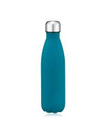 Rubber Paint 500ML Water Flask Stainless Steel Double Wall Vacuum Insulated Keep Hot and Cold Water Bottle - Matte Teal