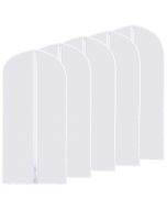 5 pcs Washable Clear Lightweight Zipper Garment Dustproof Nonwoven Bags for Travel Home Use(60x140) - XXL
