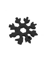 18 In 1 Stainless Tool Multi-Tool Portable Snowflake Shape Key Chain Screwdriver Kit - Black