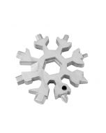 18 In 1 Stainless Tool Multi-Tool Portable Snowflake Shape Key Chain Screwdriver Kit - Silver