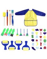 42 pcs Kids Paint Brushes Sponge Painting Brush Tool Set for Children Toddler Toy - Blue