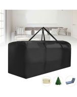 Outdoor Cushion Heavy Duty Waterproof Cover Storage Bag Garden Furniture Covers 173x76x51cm - Black