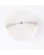 10m White Bottom Self Adhesive Door Seal Strip Weather Stripping Soundproof for Window - 25mm