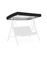Replacement Canopy for Swing Seat 3 Seater Sizes Garden Hammock Cover - Black