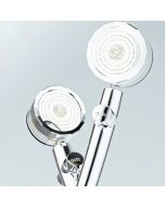 High Pressure Spray Shower Head 360 degree Rotatable Water Saving One-press Design - Silver