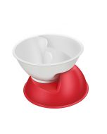 2 pcs Creative and Lovely Cereal Bowl with the Spiral Slide Design - Red + White