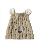 Cute Rabbit Quick Dry Hair Turban Hair Drying Towel Wrap Turban Head Hat - Coffee