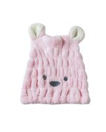 Cute Rabbit Quick Dry Hair Turban Hair Drying Towel Wrap Turban Head Hat - Pink