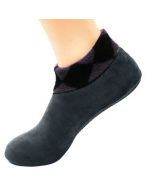 Mens Winter Warm Home Soft Fleece Thick Bed Sock Non Slip Slipper Floor Socks - Grey