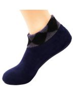Mens Winter Warm Home Soft Fleece Thick Bed Sock Non Slip Slipper Floor Socks - Navy