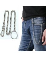Mens and Women Silver Bicycle Trouser Pant Chain Decorative Wallet Chain - Single Ring