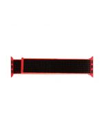 38mm Apple Watch Band Sports Loop Woven Nylon Watchband Strap for iWatch Series 3/2/1 - Pink + Black