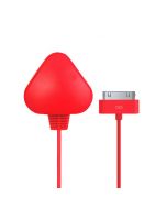 TC036 5V 1A Travel Charger with Cable for iPhone 4 and 4S - Red