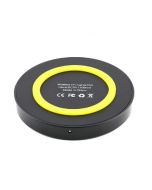 Wireless Charger Pad Qi Standard Transmitter for All Qi-enabled Devices - Black + Yellow