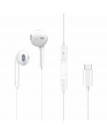 2pcs Powerful Stereo Bass USB C Digital Earbuds Type C Wired Earphones with Microphone Noise Cancelling Headphones