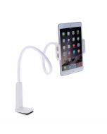 80CM Mobile Mount Stand Lazy Bed Desk Gooseneck Holder for Phones Tablets - White