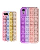 Pop it its Push Bubble Shockproof Soft Silicone Case for iPhone 7/8 - Gradient Purple