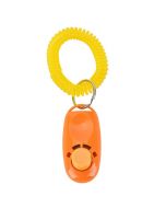 Dog Puppy Pet Clicker Keyring Teaching Tool Obedience Training Keyring Wrist UK - Orange