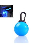 LED Pet Dog Cat Collar Buckle Night Light Safety Clip Flashing Neon Pendant - Blue