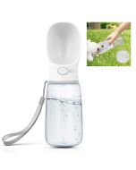 550ml Portable PET Dogs Cats Water Bottle Lightweight Feeder - White