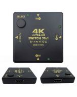 3 Port HDMI Switch Splitter 4Kx2K 3D Mini 3 In 1 Out HDMI Switcher - Square