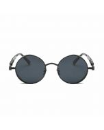 Vintage Polarized Steampunk Sunglasses Mens Round UV400 Sun Driving Glasses