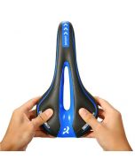Bicycle Bike Cycle MTB Saddle Road Mountain Sports Soft Cushion Gel Pad Seat UK-Black+Blue