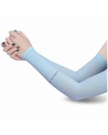 1 Pair Cooling Warmer UV Sun Protection Arm Sleeves Cover for Outdoor Sports - Blue