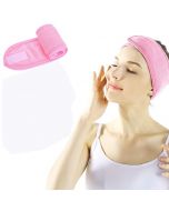 Spa Makeup Yoga Sports Headband Washing Face Hair Hood Sweat-absorbent Turban - Pink
