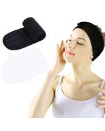 Spa Makeup Yoga Sports Headband Washing Face Hair Hood Sweat-absorbent Turban - Black