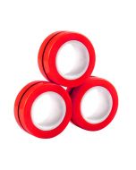 Magnetic Bracelet Ring Unzip Magical Ring Props Tools Decompression Product Anti-Stress - Red