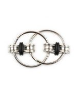 Fidget Hand Spinner Key Ring Chain for Stress Relieve ADHD - Black