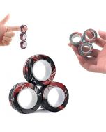 Magnetic Bracelet Ring Unzip Magical Ring Props Tools Decompression products Anti-Stress - Black Camouflage
