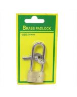 Brass Long Padlock Golden Door Padlock with 2 Keys 30mm