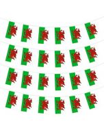 Wales 30 Flags Dragon 12M Bunting Banner Flags